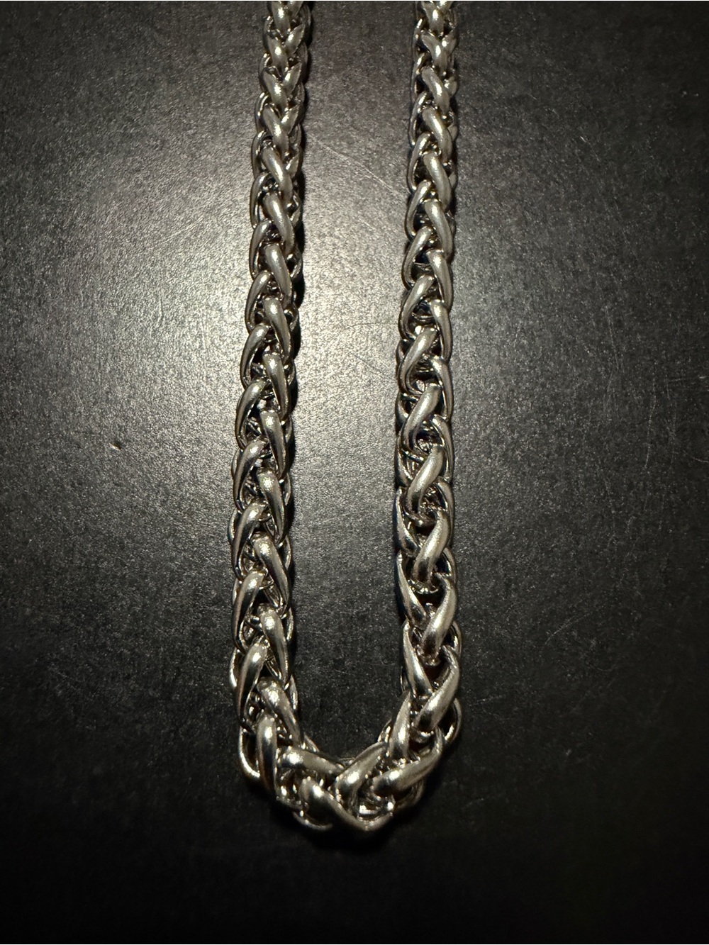 Sterling-Style Silver Rope Chain Necklace - Men's Accessory - Picture 3 of 4